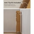 thumbnail image 5 of EYYTHUNG 67" Tall Arched Bathroom Narrow Storage Cabinet, Farmhouse Freestanding Tower Cabinet with Door and Drawer, Space Saving Organizer, Natural Oak, 5 of 6