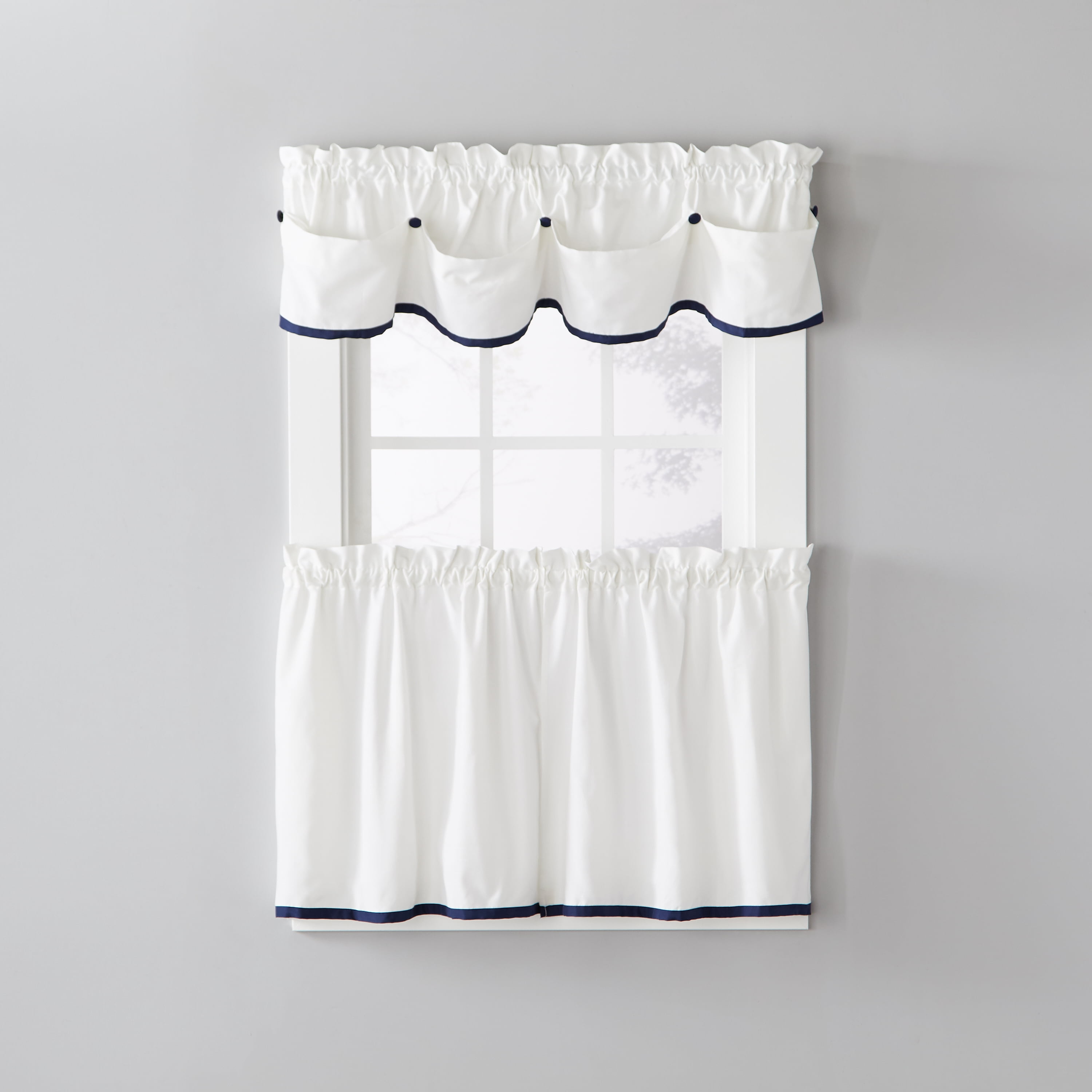SKL Home Rod Pocket Light Filtering Valance, 58 in x 13 in