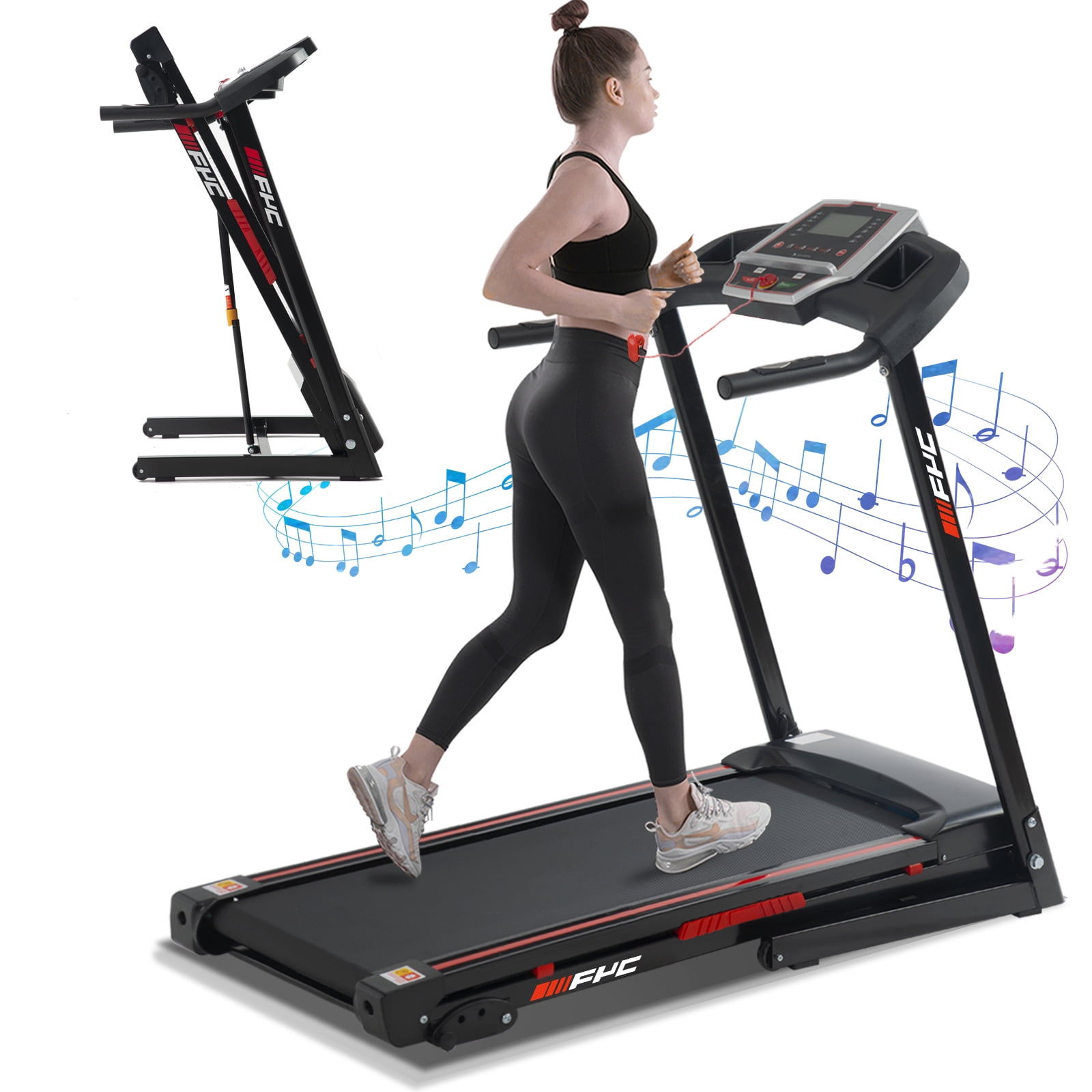 Folding Treadmill Power Running Jogging Fitness Machine 330lb 