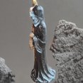 thumbnail image 5 of Holy Death Statue Standing Decorative Muerte Figurine Grim Reaper Holding Skull Statue Altar Hallowe, 5 of 5