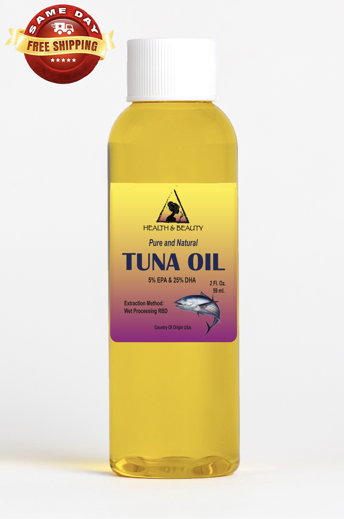 Tuna oil rbd with epa & dha all natural by h&b oils center 100 pure