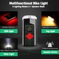 thumbnail image 3 of USB Rechargeable Bike Light with Bell, 4 Buttons with 9 Modes, 3 LED 1000 Lumen Super Bright Bicycle Light with 1200 mAh Lithium, IPX4 Waterproof LED Front Headlight for Cycling Safety, 3 of 7