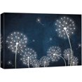thumbnail image 3 of PixonSign Canvas Print Wall Art White Dandelions on Blue Background Botanical Plants Digital Art Modern Art Farmhouse/Country Group Relax/Calm Multicolor Cool for Living Room, Bedroom - 24"x36", 3 of 5