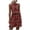 Red, variant on IROINNID A-Line Dress For Women Sleeveless Round Neckline Floral Halter Ruffle Bandage Casual Dress Strapless Print Dress
