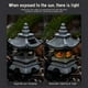 thumbnail image 5 of Lámpara solar para jardín, estatua de pagoda, decoración de jardín, farol de jardín, luces LED con luz solar de pagoda simulada., 5 of 9