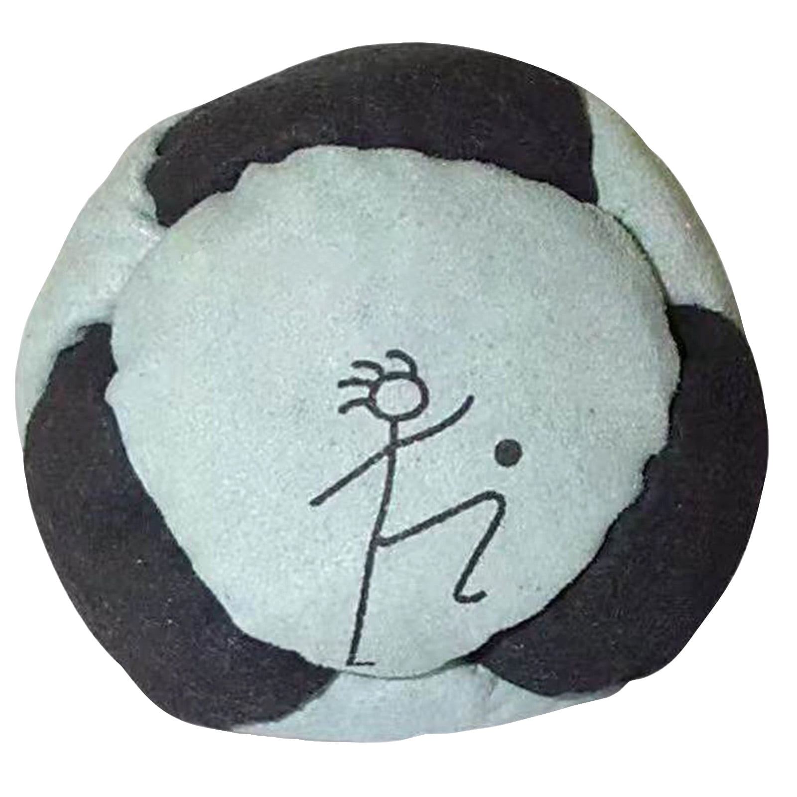 DirtBag Classic Footbag - Blue & Black Suede Hacky Sack - Slow Speed Control for Beginners & Freestyle - Embroidered Design Random one