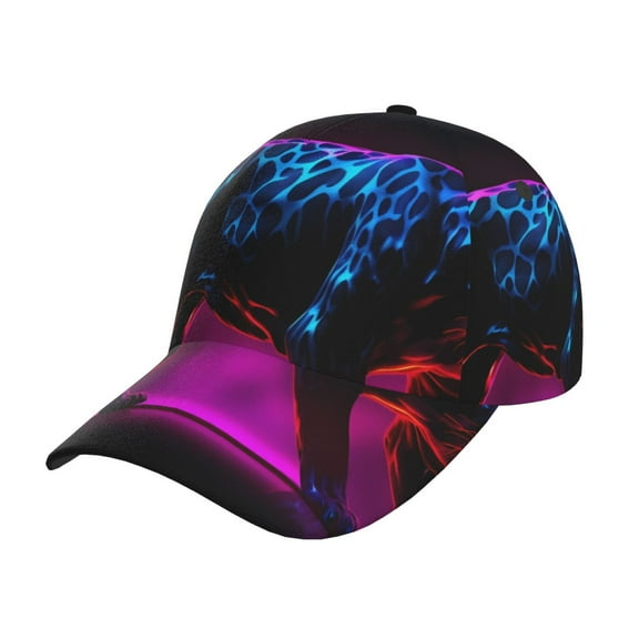 Wukai Futuristic Purple Panther A、 Baseball Cap: Comfortable, Stylish, and Adjustable Hat for Sports, Daily Wear, and Outdoor Activities-One Size