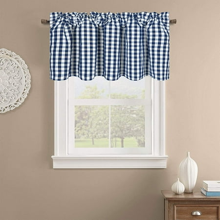 valance gingham plaid