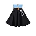 thumbnail image 5 of Girls Dress Halloween Pretend Police Uniform Necktie Short Sleeve 4 Years, 5 of 6