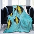 thumbnail image 3 of Fish Blanket Ocean Fish Decor Throw Blanket Gifts for Girls Boys Fishing Lover Winter Couch Bedding Super Warm Soft Plush Lightweight Fleece Flannel Blanket for Kids Adults Men Women 60"X50", 3 of 6