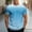 Sky Blue, variant on Fnnxeal Mens T-Shirts Summer Short Sleeve Print Casual Crew Neck Sky Blue Shirts for Men Size 2XL
