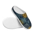 thumbnail image 3 of Lsque Vintage Compass Pattern Womens Comfort Cotton on Scuff With Memory Foam and Anti-skid Sole Slipper-44/45, 3 of 7