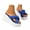 Blue, variant on Womens Espadrilles Wedge Sandals Platform Slip on Open Toe Summer Mules Walking Shoes Green 8
