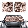 thumbnail image 2 of Bingfone Coffee Rugby Windshield Sun Shade 2-Piece Foldable Car Front Window Sunshade for Most Sedans SUV Truck - Medium, 2 of 7