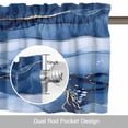 thumbnail image 6 of Marble Texture Gradient Valance Curtain Blue Gold Gradient Window Valances Rod Pocket Short Curtains Window Treatments for Kitchen Bedroom Bathroom Laundry 60" x 18", 6 of 9