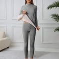 thumbnail image 3 of FUZHIQ Thermal Underwear for Women Long Johns with Lined Base Layer Womens Thermals Top and Bottom Set Cold Weather, 3 of 8