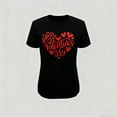 thumbnail image 4 of TKLPEHG Valentines Day Shirts For Women Casual Short Sleeve T Shirts Soft Cute Graphic Tee Crew Neck Fashion Beach Tshirt (Black,XXL), 4 of 8