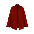 thumbnail image 4 of UTSJKR Men’s Classic Pointed Collar Short Cape Cloak with Front String Closure for Daily Wear Halloween Cosplay Themed Party Dress‑Up Accessory Red, 4 of 9