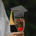 thumbnail image 4 of KAKOWELY 15 mini birretes de graduación: mini birretes de graduación para botellas de vino - Tapas de birretes con borlas para decoración de mesas., 4 of 5