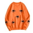 thumbnail image 6 of Duqingm Womens Halloween Long Sleeve Sweatshirts Spider Print Casual Tops,S, 6 of 6