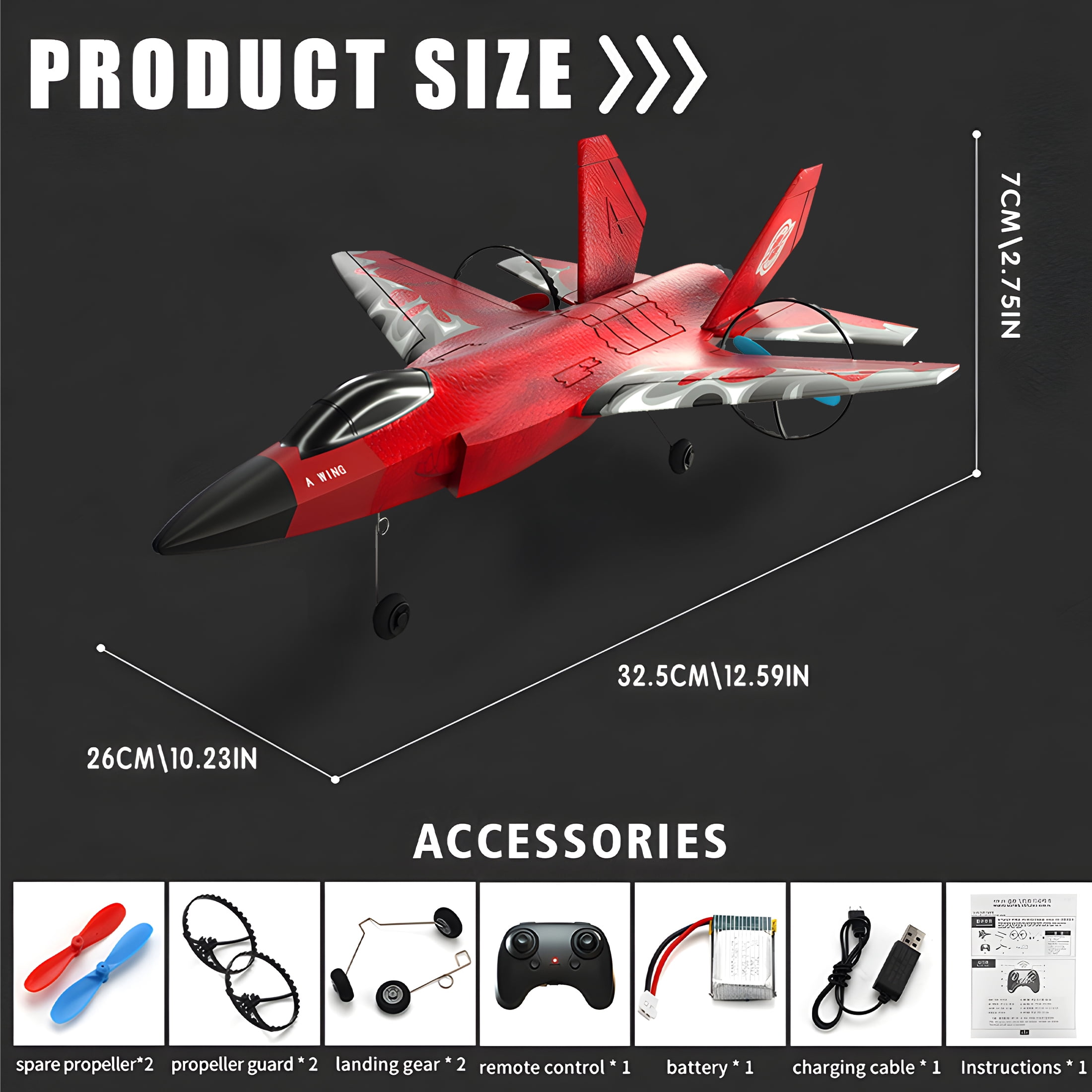 NautyDaddy RC Airplane for Kids & Beginners – F39 Remote Control Foam Glider with 6-Axis Gyro, 2 Take-Off Modes, EPP Material, Complete Flying Set with Battery & Spare Parts