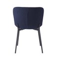 thumbnail image 5 of Porthos Home Lance Fabric Upholstered Dining Chairs Set of 2, Ergonomic and Armless Shell Seat Design with Sturdy and Corrosion-resistant Powder Coated Steel Legs, For Dining Rooms of All Sizes, 5 of 6