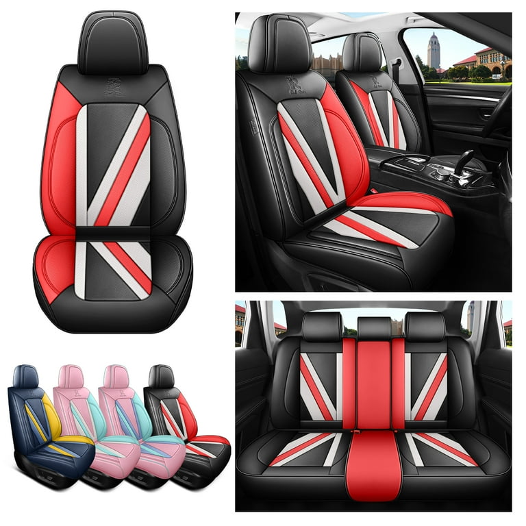 Red Black Abstract Grunge Car Seat Covers Pair, 2 Front Seat Covers, Car Seat Protector, Car Accessory, Seat Cover authentic For Car