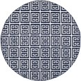 thumbnail image 1 of Safavieh Dhurries Tapis Contemporain Marine - Rond 7 Pieds, 1 of 4