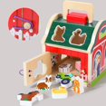 thumbnail image 1 of Wooden Activity Cube Shape Sorter Box Shape Sorting Cube for Boys Girls Kids, 1 of 10