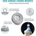 thumbnail image 2 of Disc Sinkers Fishing Weights Coin Sinkers Saltwater Surf Fishing Weights Bottom Fishing Drifting Trolling Catfishing Fishing Sinkers Weights Saltwater Tackle 1oz 2oz 3oz 4oz 5oz 6oz 8oz, 2 of 6