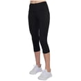 thumbnail image 2 of Reebok Womens Align High Rise Capri Compression Athletic Pants, Black, X-Small, 2 of 3