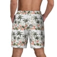 thumbnail image 2 of Lsque Mens Swim Trunks Flamingo Palm Trees Pattern - Bathing Suit Compression Liner - Beach Swim Shorts Swimwear - (S-3XL) - Stretch Quick Dry -Small, 2 of 9
