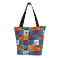 thumbnail image 1 of Disketp colorful plaid Dinosaur for Women’s Casual Shoulder Tote Bag Cross-body Handbags for Shopping, Travel and Daily Use, 1 of 6