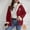 (Fashion 91)Wine, variant on Aimik Women Winter Zip Up Fleece Jacket with Graphic Print Sherpa Lined Hooded Coat Warm Fuzzy Outerwear for Cold Weather
