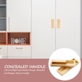 thumbnail image 1 of OUNONA 2Pcs Wardrobe Door Handle Zinc Alloy Golden Square Hidden Design Household Use, 1 of 7