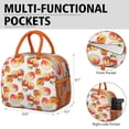 thumbnail image 6 of Reusable Peach Lnsulated Lunch Bag for Women & Men-Leakproof Water-Resistant Cooler Tote,Large Capacity(10.6x8.7x6.3in)for Work,Office,Travel,Picnic,Beach., 6 of 7