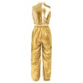 thumbnail image 5 of Aislor Girls Jazz Hip Hop Dance Outfit Sleeveless Sequin Ruffles Crop Top with Pants Streetwear Gold 14, 5 of 7