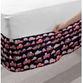 thumbnail image 2 of Cars Bed Skirt, Cartoon Illustration with Automobiles in Pinkish Tones Urban Transportation Traffic, Elastic Bedskirt Dust Ruffle Wrap Around for Bedding Decor, 4 Sizes, Multicolor, by Ambesonne, 2 of 2