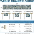 thumbnail image 3 of Winter Snowflake Blue Table Runner, Christmas Snow Kitchen Dining Table Decoration, Seasonal Burlap Indoor Outdoor Home Decor Party Supply 13.8 x 90 Inches, 3 of 6