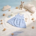 thumbnail image 3 of Mnyotv Lace Plaid Skirt Dresses for Girls Kids Summer Clothes Casual Sleeveless A-Line Dress Toddler Outfits Size 1-2Y, 3 of 5