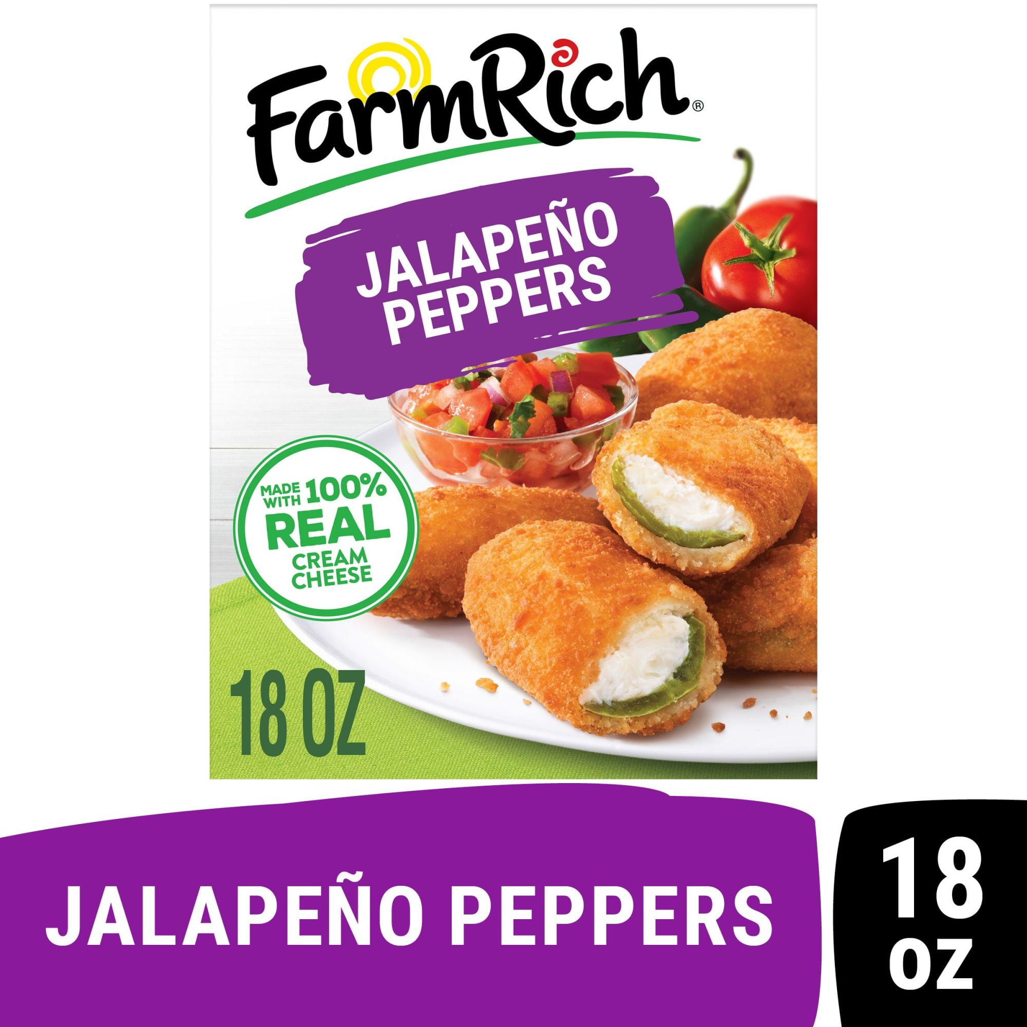Farm Rich Breaded Jalapeno Peppers Stuffed with 100 ...