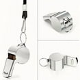 thumbnail image 2 of Stainless Steel Sports Whistle With Rope, Loud And Crisp Sound, Perfect For Coaches, Referees, And Officials, 2 of 5