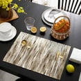 thumbnail image 3 of Brown Beige Vintage Placemats Set of 4, Retro Abstract Art Placemats for Dining Table, Place Mats for Kitchen Tabletop, Waterproof Wipeable Dining Table Mats Set, 3 of 9