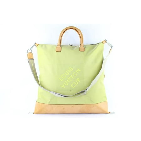 Louis Vuitton Green - Louis Vuitton Jaune Americas Cup Cube 1lt114 Green Travel Bag