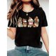 thumbnail image 1 of Camiseta informal de verano para mujer con estampado de té con leche y chocolate. Poliéster suave, cuello redondo, manga corta, lavable a máquina. Para adultos, hombres, mujeres, adolescentes, jóvene, 1 of 6