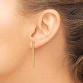 thumbnail image 3 of 14K Yellow Gold Polished Post Dangle Bar Earrings - 35mm, 3 of 6
