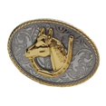 thumbnail image 1 of Hebilla de Cinturón de Metal de Vaquero Occidental Grabado Joyería Americano - Caballo, unico Yuyangstore hebilla del cinturón occidental floral, 1 of 8