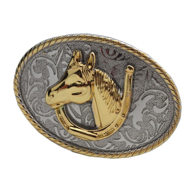 Hebilla de Cinturón de Metal de Vaquero Occidental Grabado Joyería Americano - Caballo, unico Yuyangstore hebilla del cinturón occidental floral