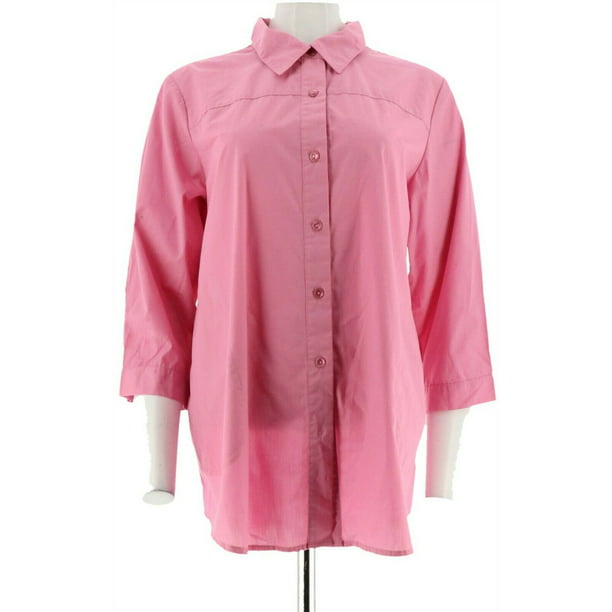 Joan Rivers - Joan Rivers Boyfriend Shirt 3/4 Slvs Women's A276061 ...