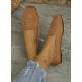 thumbnail image 4 of Women's Spring/Autumn New Arrival Square Toed Black Cloth Flat Loafers, Slip-On, Comfortable And Versatile, 4 of 4